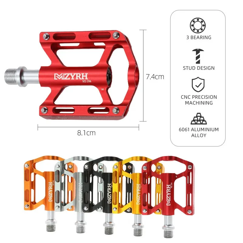 Bicycle Pedals Ultralight Anti-slip BMX MTB Road Bike Pedal Cycling Bike Parts - Image 2 of 4