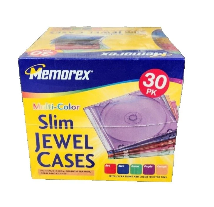 Memorex Branco em caixas, Estojos e CARTEIRAS para Mídia