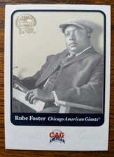 RUBE FOSTER, 2001 FLEER GREATS OF THE GAME #111, CHICAGO AMERICAN GIANTS