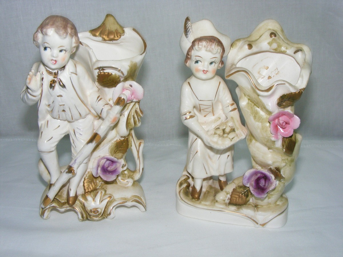 Vintage Lipper & Mann Creations Japan Porcelain Figurine Man Lady