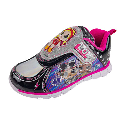 LOL Surprise girls NWT slip on shoes hook and loop close 9 light up toddler