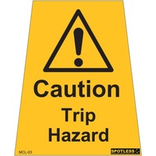 Safety Cone Sticker - Caution Trip Hazard  - Waterfed Pole Window Cleaning Cone