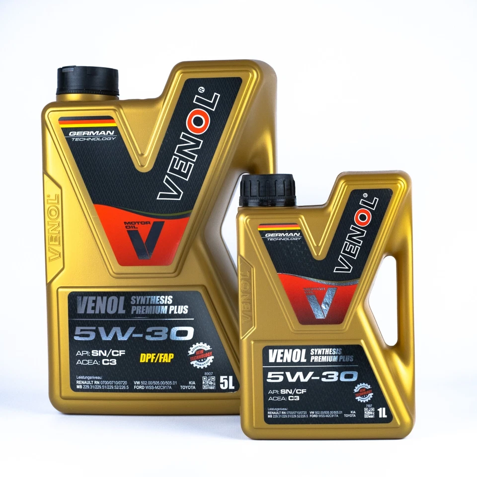 Huile Moteur VENOL 5W30 ACEA C3 DPF/FAP LongLife Essence/Diesel 5L + 1L = (6L) - Photo 1/2