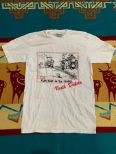 VNTG🔥 Hanes Made in USA Rush Hour On The Prairie Shirt North Dakota 38-40 M Men