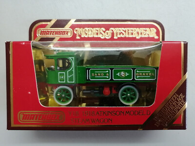 Matchbox Y18 Dampf- LKW Atkinson Model D 1918 Sand & Gravel, Maßstab 1:61? gut