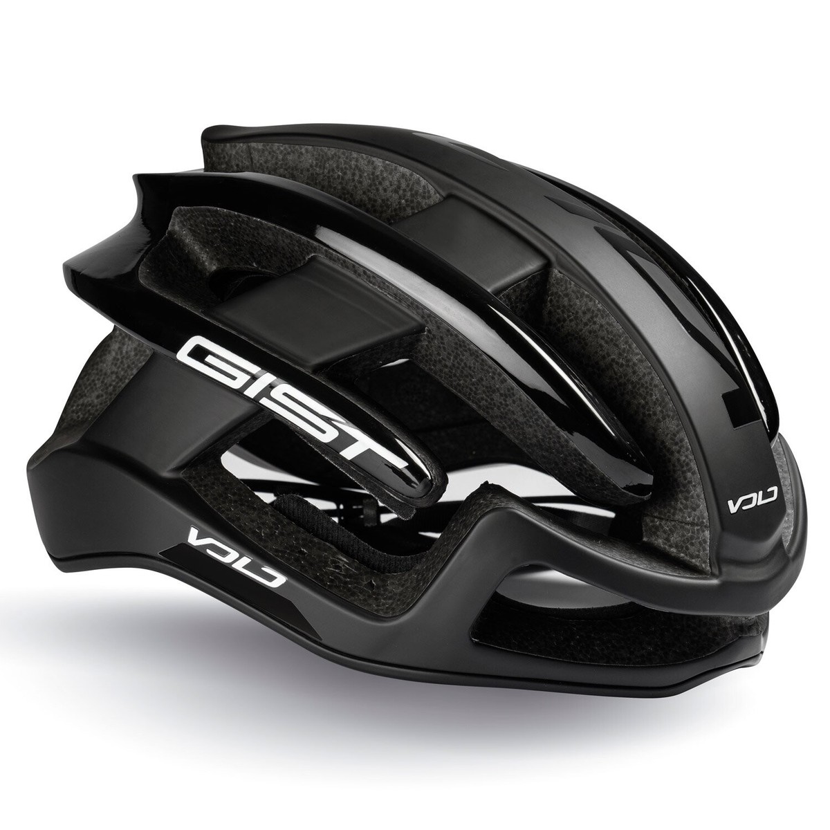 CASCO DA CORSA CICLISMO GIST VOLO NERO BICICLETTA BICI