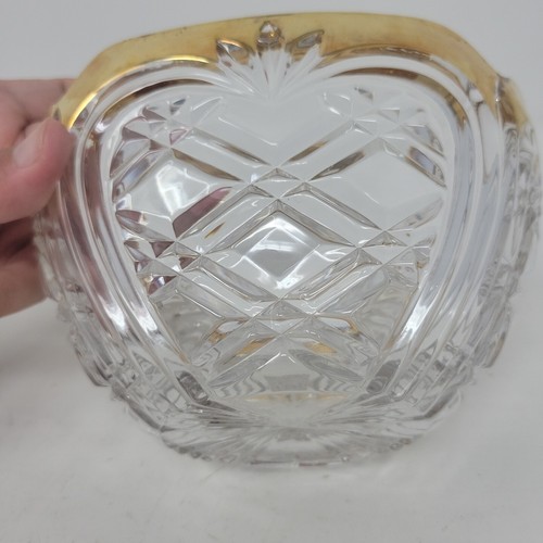 Vintage Anna Hutte Bleikristall Lead Crystal Candy Dish *Gold Trim Issue - Picture 16 of 19