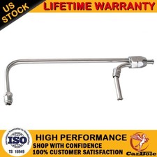 Chrome Fuel Line 4160 Carb Carburetor 38 Inlet 58 Outlet Dual Feed Gas Tube