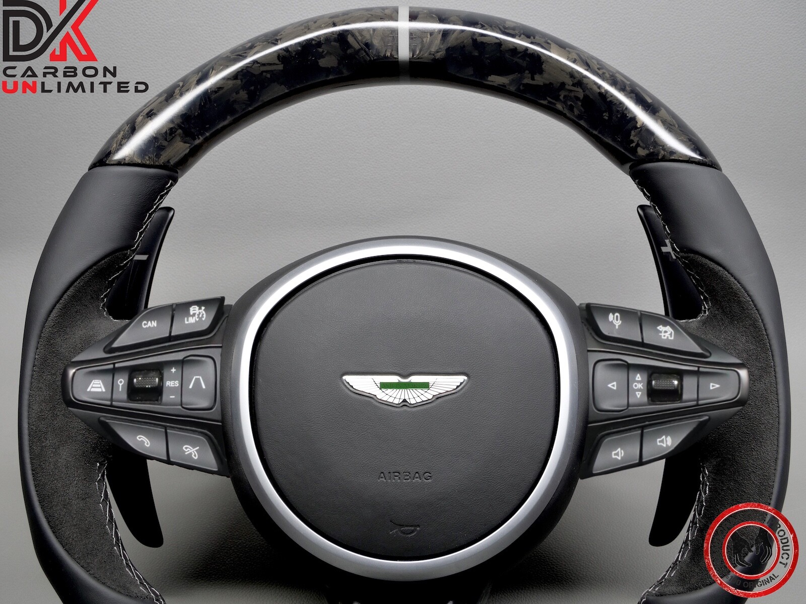 Aston Martin DBX 707 Alcantara Napa Matte Finish Forged Carbon Steering Wheel V2