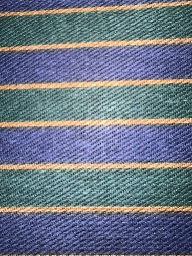 New Navy Blue/Green/Gold Denim 100% Cotton 44/45" wide 3 yards - Picture 3 of 5
