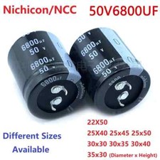 2Pcs Japan Nichicon/NCC 6800uF 50V 50V6800uF Snap-in PSU Amplifier Capacitor