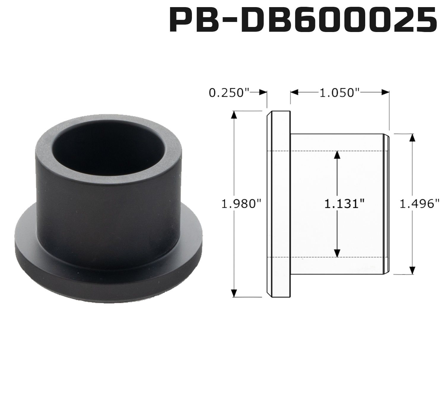 Delrin Bushing 1.5"OD x 1.125"ID x .25" Shoulder eBay