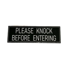 Privacy Sign Please Knock Before Entering Door Wall Sign Plaque Green