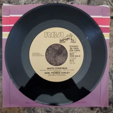 PROMO Earl Thomas Conley White Christmas/Blue Christmas 7" 45 RPM RCA JB-13905