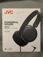 JVC Powerful Sound Built in Remote + Microphone Stereo Headphones HA-S31M New!