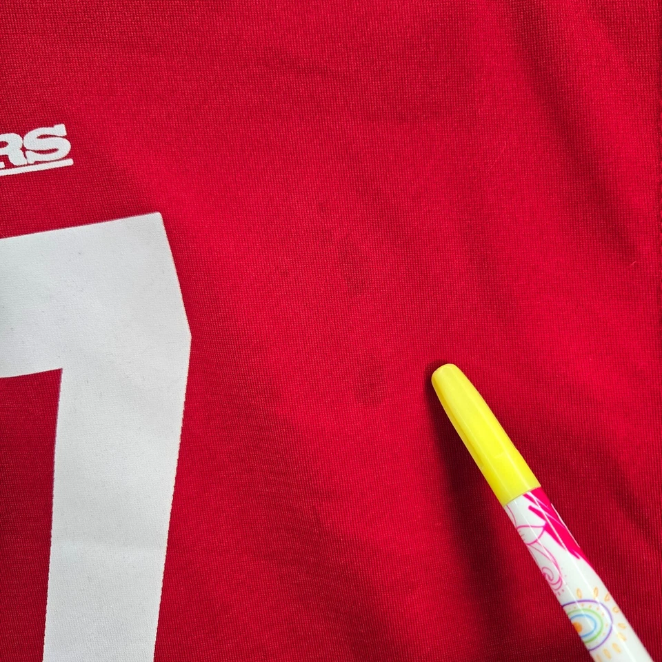 Camiseta para niños San Francisco 49ers grande roja con logotipo Nike Colin Kaepernick 7 LEER Foto 4 de 4