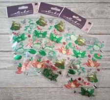 frogs scrapbook fun stickers puffy dimensional EK success 4 packs