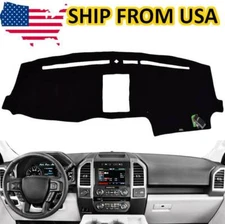 Dashboard Dash Board Cover Mat Carpet Black Fits Ford F150 2015 2016 2017 2018 