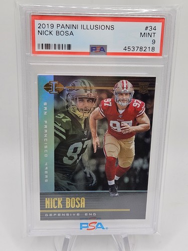 Nick Bosa 2019 Panini Illusions Rookie RC #34 49ers PSA 9 MINT - Picture 4 of 7