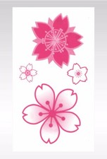 pink flower temporary tattoo removable tattoo