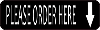 10in x 3in Down Arrow Please Order Here Magnet Car Truck Vehicle Magnetic Sign