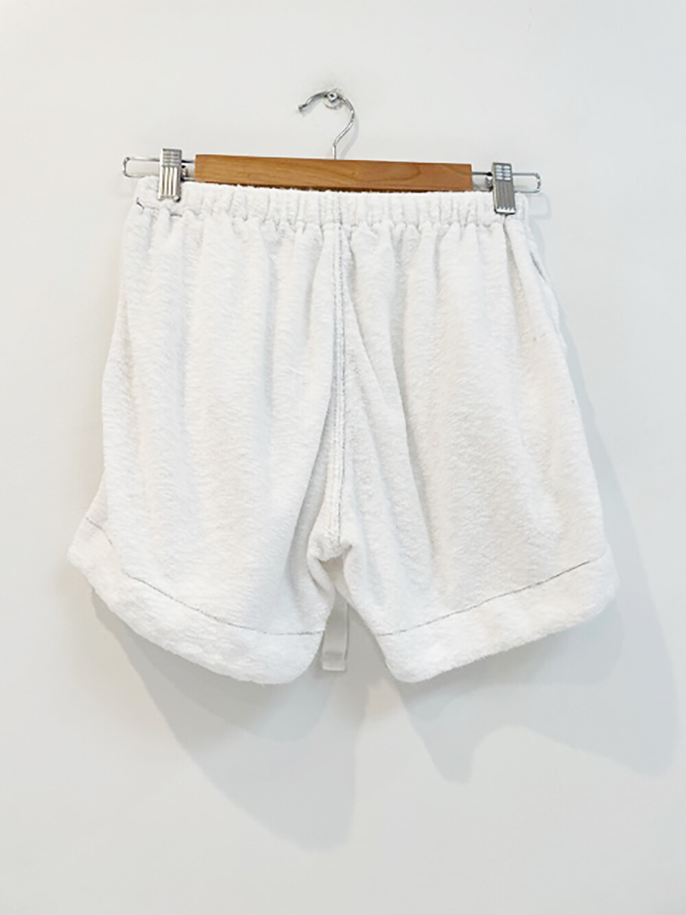 Designer Bassike Size White Terry Cotton Women's Shorts