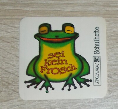 Old sticker | sticker FOUNTAIN exercise books - don't be a frog