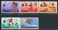 TRINIDAD & TOBAGO 139-43 SG334-38 MH 1968 Olympic Games Mexico set of 5 CV$3