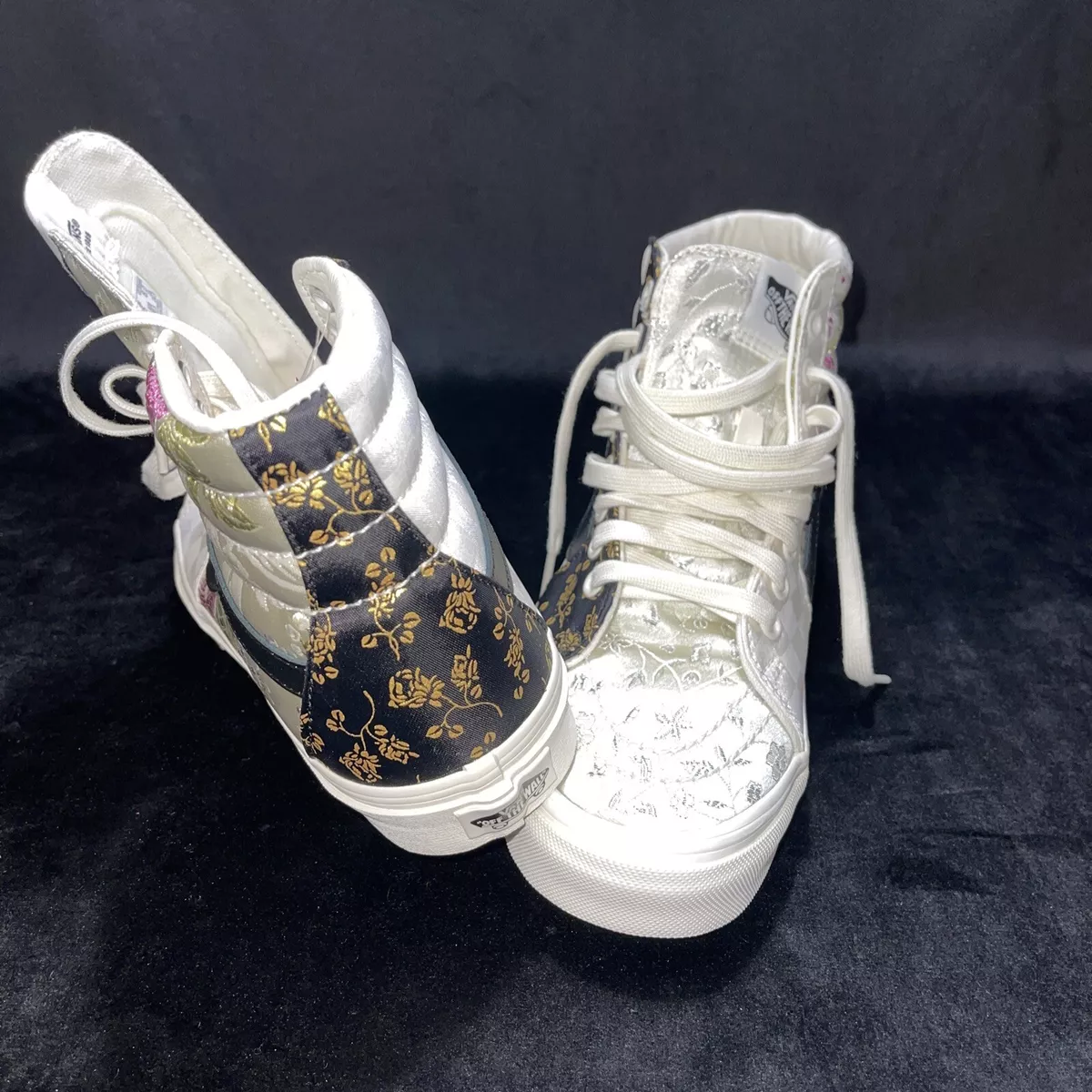 New Vans Sk8 Hi Brocade Patchwork Sneakers High Top Size 6.5