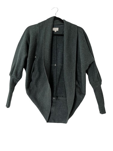 Aritzia WILFRED Womens Sweater Green DIDEROT Cardigan Cocoon Open Front XXS - Picture 1 of 6
