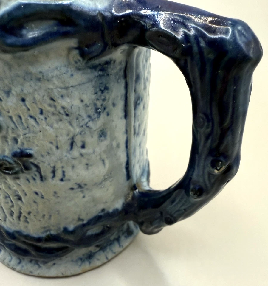 Taza de colección rara de gres esmalte sal cerveza raíz Hires - mango trenzado 5,25" Foto 4 de 4