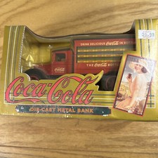 Coca-Cola Delivery Truck Vintage Diecast Bank Red ERTL 1803