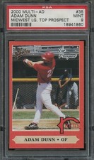 PSA 9 2000 MULTI-AD MIDWEST LEAGUE TOP PROSPECT #35 ADAM DUNN ***SUPER RARE***