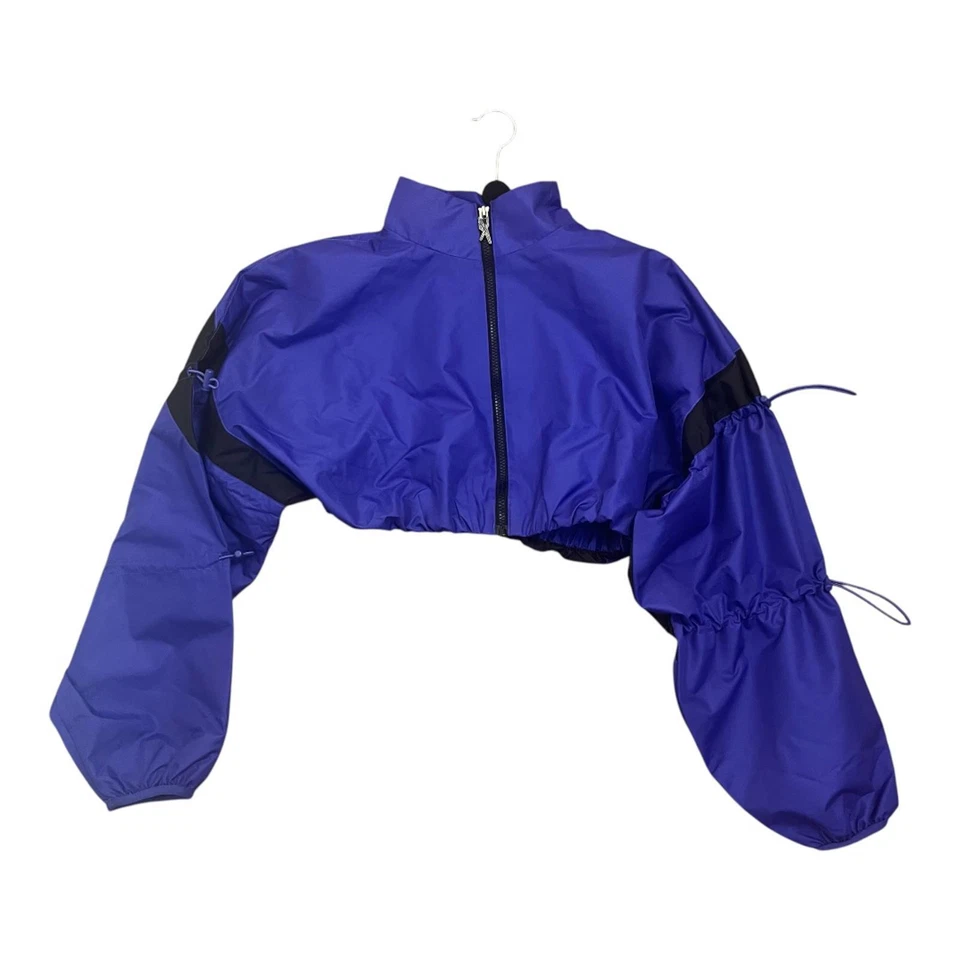 Chaqueta corta tejida Reebok x Cardi B Ultimate púrpura para mujer pequeña nueva Foto 3 de 4