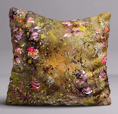 Decorative Floral pillow cover. 12x12" Farmhouse cushion cover. Decorpillow case - Image 1 of 4