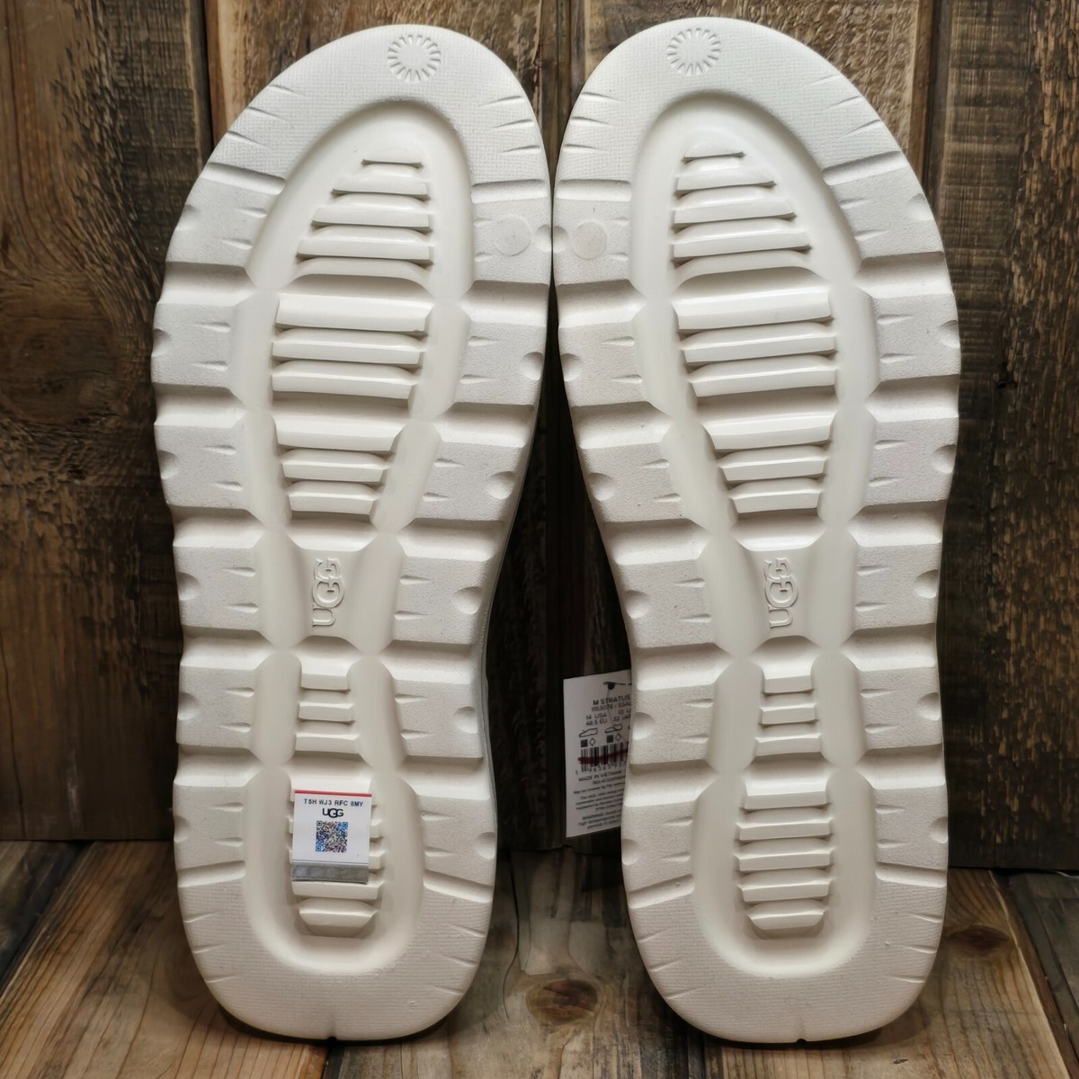 Mens UGG Stratus White Strappy Sandals Sz 9 EUR 40 PRELOVED ❤️ UGG MENS STRATUS SANDALS SEA SALT STRAP SLIDES US 14 / UK 13  main image 2