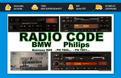 BMW Radio Code 24H - Becker BMW Bavaria - Professional - Exclusiv - RDS Business