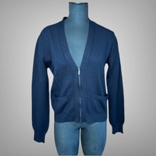 Hermes NWT Zippered Womens Cardigan Cashmere Cotton EU Size 42 Sweater