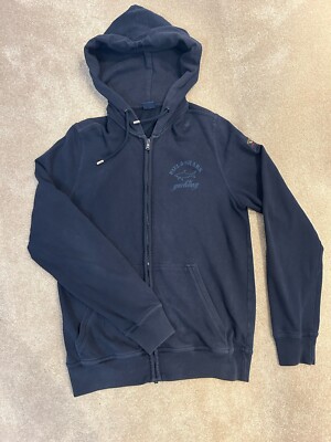 Paul Shark Yachting Hoody Hoodie Men's Navy Blue Medium Zip - Main Image