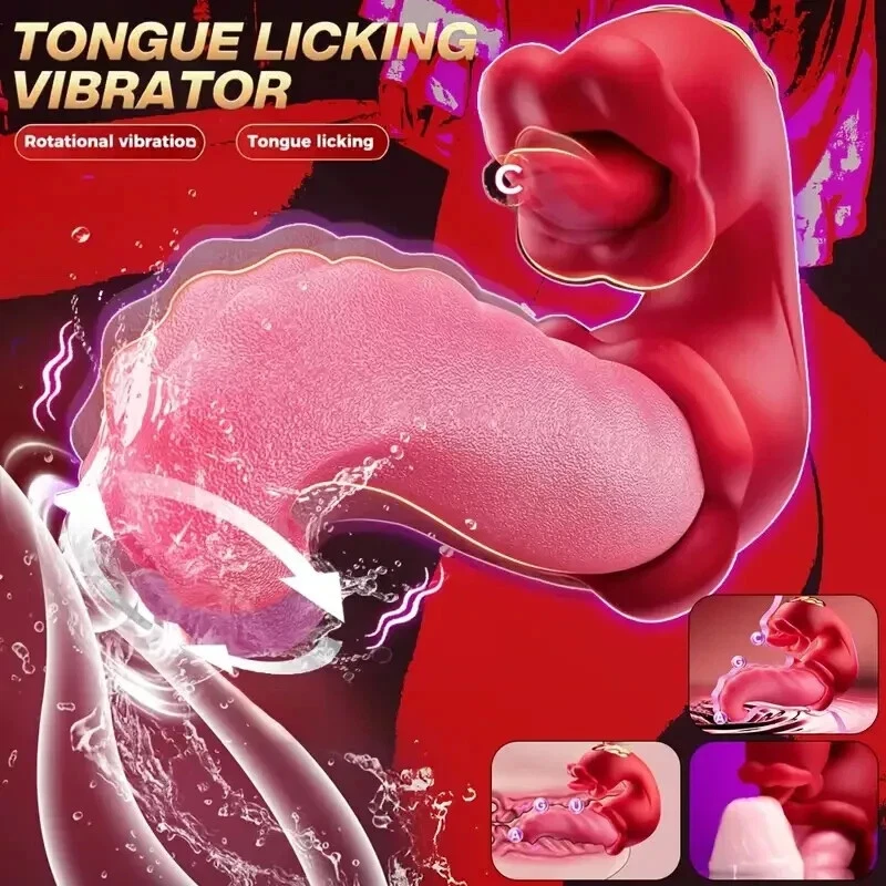 Vibrador de lengua para lamer clítoris masajeador punto G juguetes sexuales orales para mujeres parejas NUEVO Foto 2 de 4
