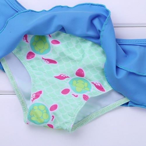 Kids Girls Kids Two Piece Bikini Swimwear Swimsuit Bathing Suit Bathers Swimmer - Foto 21 di 35