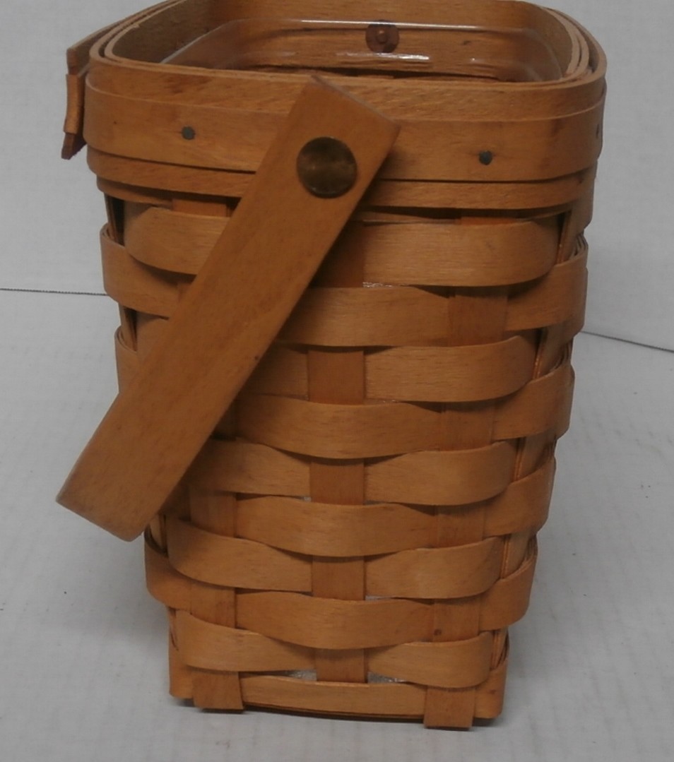 Longaberger 1995 Dresden Basket w/ Plastic Protector Signed by Jerry