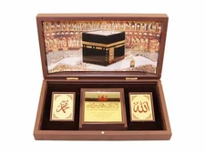 Handmade Holy Islamic Kaaba Religious Showpiece Wood Frame Home Decor Gift