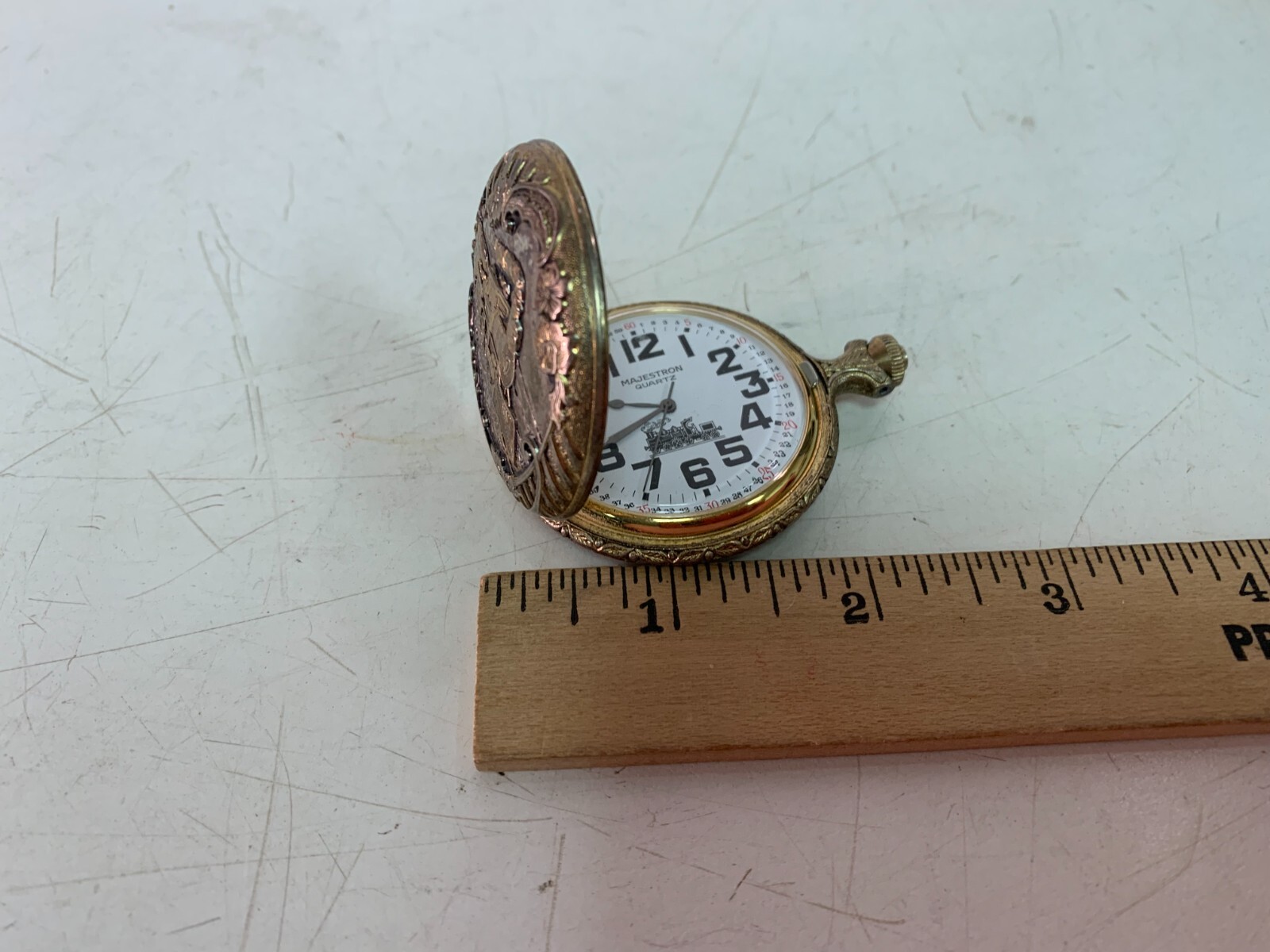 Majestron Majesti Train Railroad Pocket Watch eBay