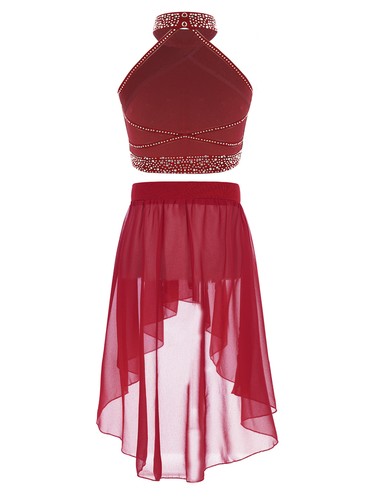 Niños Niñas Trajes Conjunto Tutú Ropa de Baile de Ballet Prendas para el torso Cortas Con Falda - Imagen 10 de 31