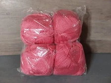 Fashion Plus Mill-End Yarn 1 Pound Pink 3 Fine Knitting Crocheting 4 Balls