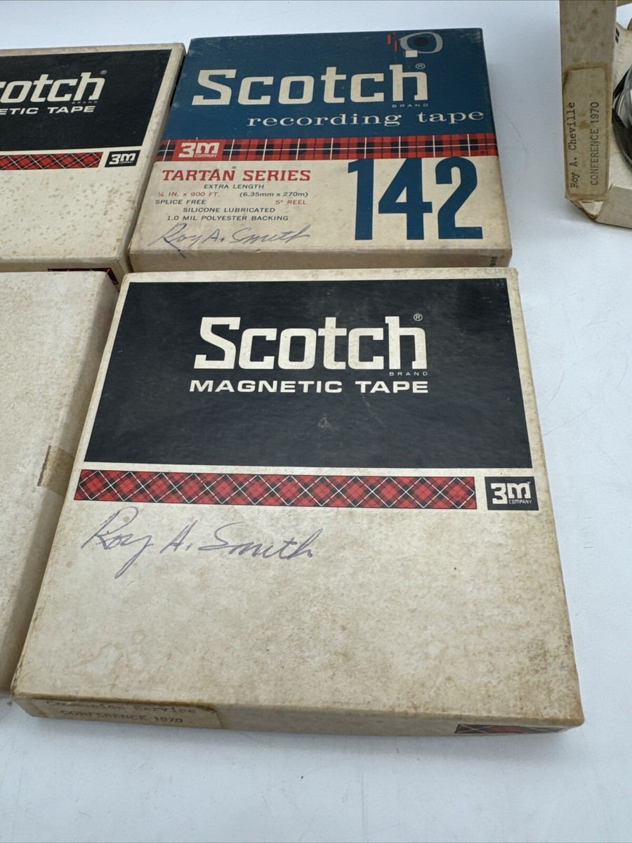 Lot 5 - 5” Reels w/ Vtg. 1/4” Magnetic TAPE in Boxes Mostly 3M