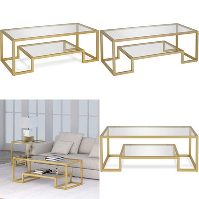 Gold One Size Henn&Hart Coffee Table Gold One Size Henn&Hart Coffee Table