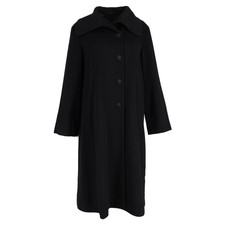 Giorgio Armani Long Coat In Black Wool Intl