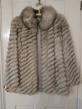 Real Vintage Saga Fox Fur Luxury Winter Fur Coat Jacket Size12  Glamorous